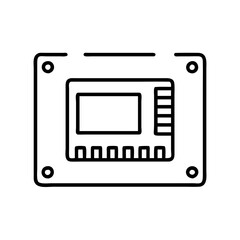 Fototapeta premium ssd icon, ssd line art - simple line art of ssd, perfect for ssd logos and icons