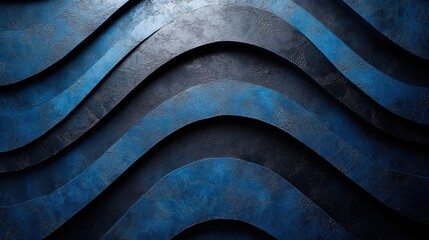 Zigzag lines on a blue background, minimalist design banner template with white space for text. Perfect for creative and artistic presentations, websites, and modern designs.