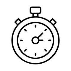 stopwatch icon, stopwatch line art - simple line art of stopwatch, perfect for stopwatch logos and icons