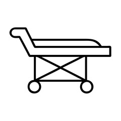 stretcher icon, stretcher line art - simple line art of stretcher, perfect for stretcher logos and icons