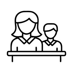 student council icon, student council line art - simple line art of student council, perfect for student council logos and icons