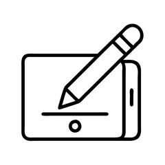 stylus icon, stylus line art - simple line art of stylus, perfect for stylus logos and icons