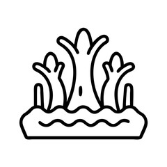 swamp icon, swamp line art - simple line art of swamp, perfect for swamp logos and icons
