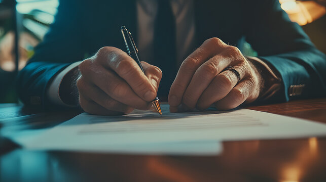 A blockchain smart contract being digitally signed and executed, securing agreements without intermediaries 