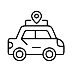 Obraz premium taxi service icon, taxi service line art - simple line art of taxi service, perfect for taxi service logos and icons