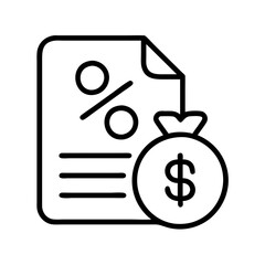 tax policy icon, tax policy line art - simple line art of tax policy, perfect for tax policy logos and icons