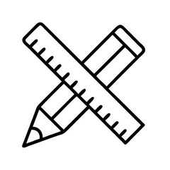 technical drawing tools icon, technical drawing tools line art - simple line art of technical drawing tools, perfect for technical drawing tools logos and icons