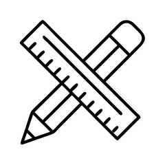 technical drawing tools icon, technical drawing tools line art - simple line art of technical drawing tools, perfect for technical drawing tools logos and icons