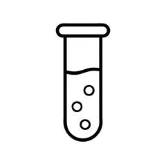 test tube icon, test tube line art - simple line art of test tube, perfect for test tube logos and icons