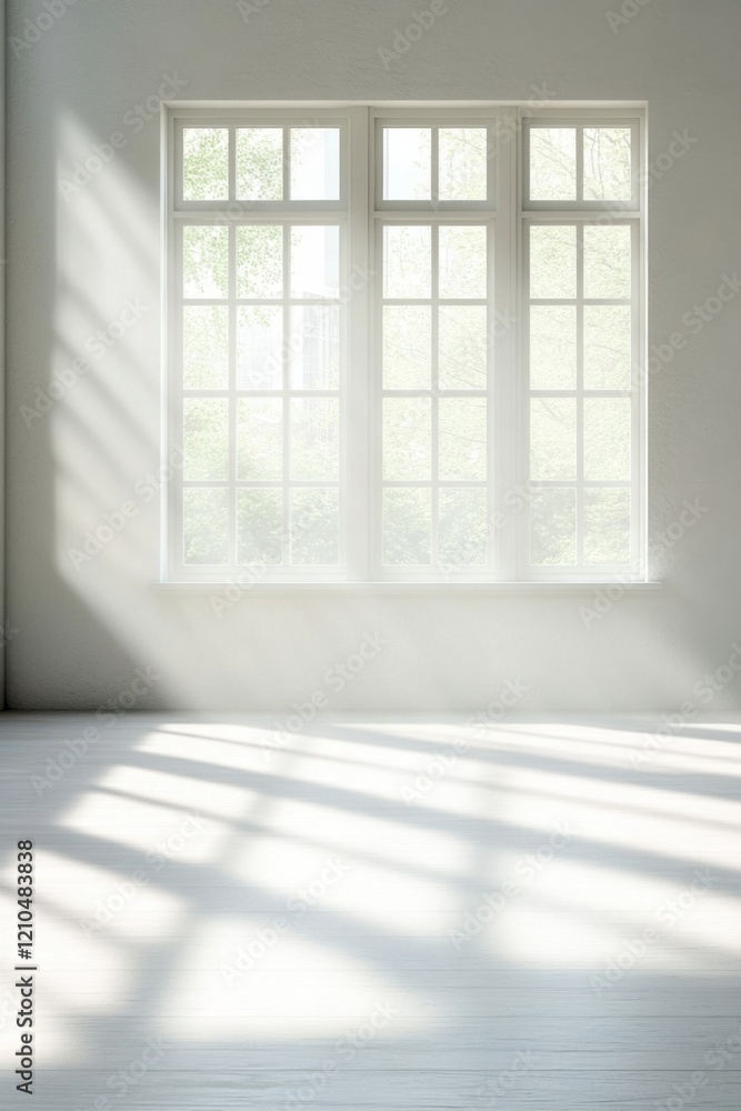 Poster echoes of solitude in an empty home with creaky floors and soft sunlight filtering through the windo
