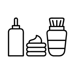 toiletries icon, toiletries line art - simple line art of toiletries, perfect for toiletries logos and icons