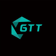 GTT creative minimalist letter logo. GTT unique vector initials alphabet letter logo design
