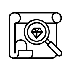 treasure hunt icon, treasure hunt line art - simple line art of treasure hunt, perfect for treasure hunt logos and icons