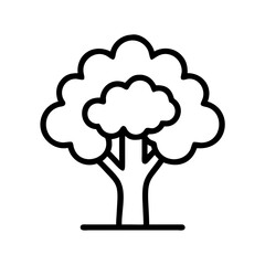 tree icon, tree line art - simple line art of tree, perfect for tree logos and icons