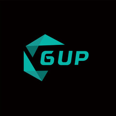GUP creative minimalist letter logo. GUP unique vector initials alphabet letter logo design
