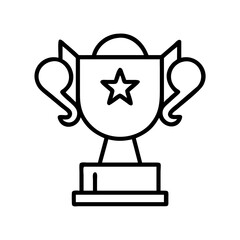 trophy icon, trophy line art - simple line art of trophy, perfect for trophy logos and icons
