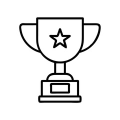 trophy icon, trophy line art - simple line art of trophy, perfect for trophy logos and icons