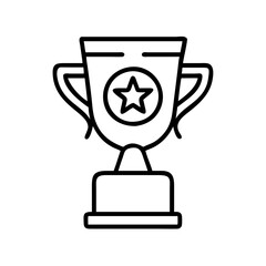 trophy icon, trophy line art - simple line art of trophy, perfect for trophy logos and icons
