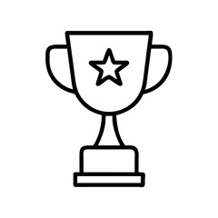 trophy icon, trophy line art - simple line art of trophy, perfect for trophy logos and icons