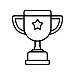 trophy icon, trophy line art - simple line art of trophy, perfect for trophy logos and icons