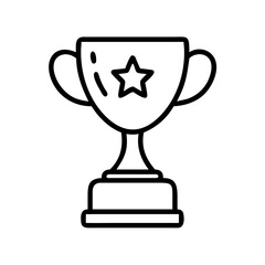 trophy icon, trophy line art - simple line art of trophy, perfect for trophy logos and icons