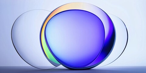 Abstract colorful glass shapes in harmony  
