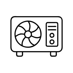 ventilator icon, ventilator line art - simple line art of ventilator, perfect for ventilator logos and icons