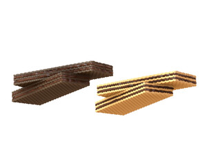 3D Wafer for product and packaging , with clipping path , isolated on background , 3D Rendering illustration