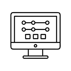 virtual machine icon, virtual machine line art - simple line art of virtual machine, perfect for virtual machine logos and icons