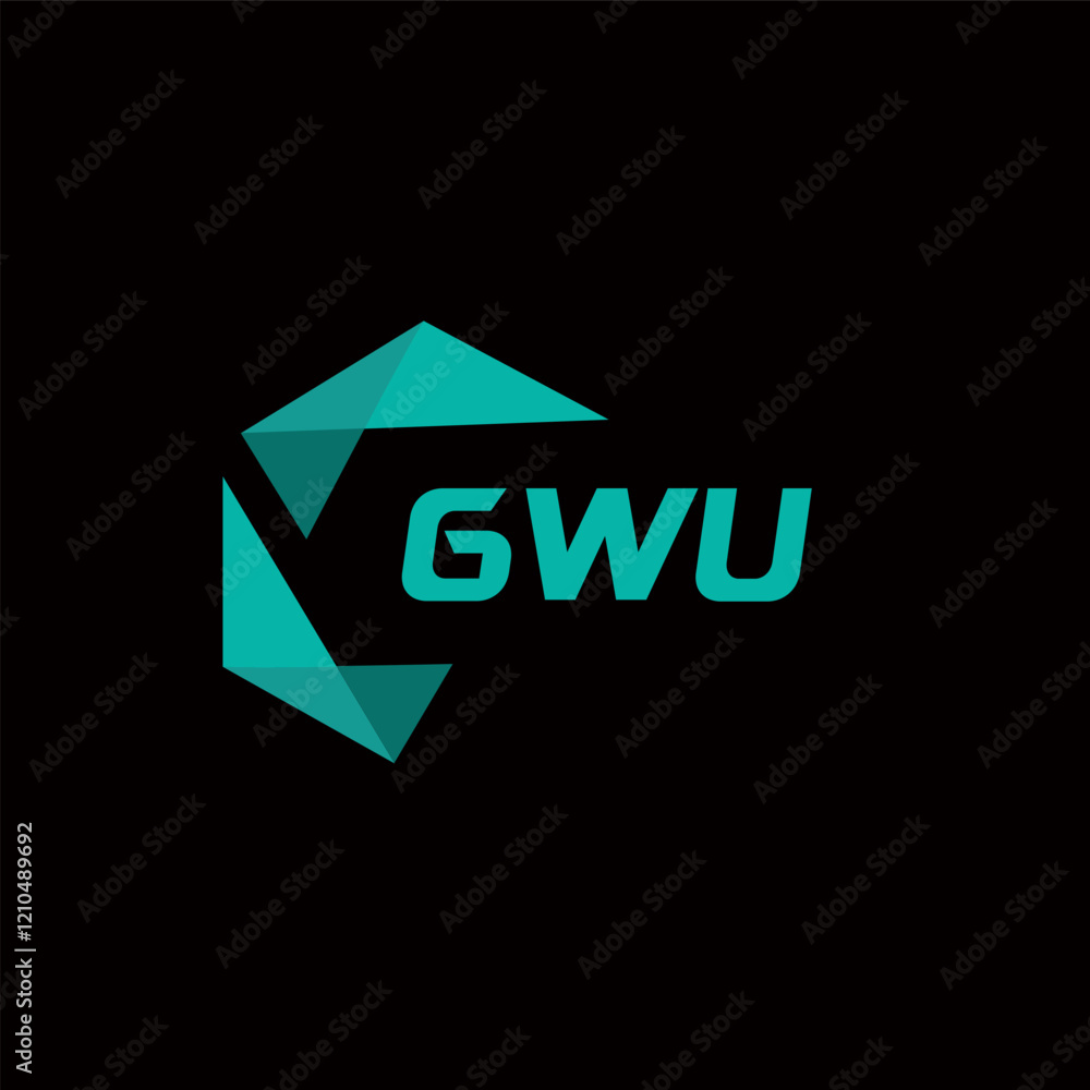 Fototapete gwu creative minimalist letter logo. gwu unique vector initials alphabet letter logo designgwu creat