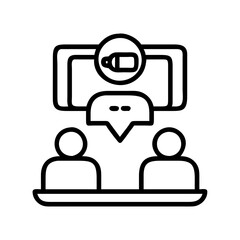 virtual workshop icon, virtual workshop line art - simple line art of virtual workshop, perfect for virtual workshop logos and icons