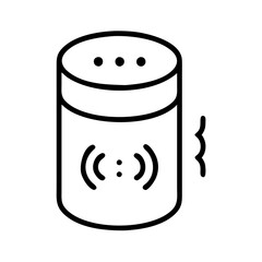 voice assistant icon, voice assistant line art - simple line art of voice assistant, perfect for voice assistant logos and icons
