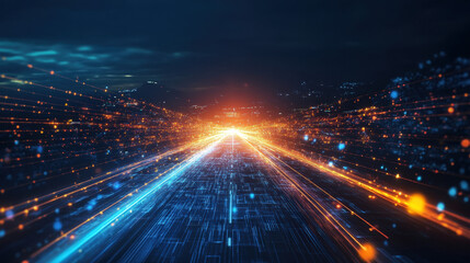 Fototapeta premium Futuristic Light Tunnel