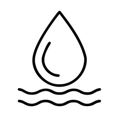 water drop icon, water drop line art - simple line art of water drop, perfect for water drop logos and icons