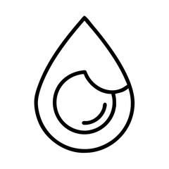 water drop icon, water drop line art - simple line art of water drop, perfect for water drop logos and icons