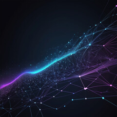 Digital Information Technology Network Background, Abstract dot point connect with gradient line Digital Networking conceptual network networking concept internet business technology communication