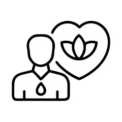 wellness coach icon, wellness coach line art - simple line art of wellness coach, perfect for wellness coach logos and icons