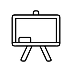 whiteboard icon, whiteboard line art - simple line art of whiteboard, perfect for whiteboard logos and icons