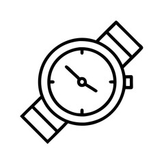 wristwatch icon, wristwatch line art - simple line art of wristwatch, perfect for wristwatch logos and icons