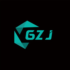 GZJ creative minimalist letter logo. GZJ unique vector initials alphabet letter logo design