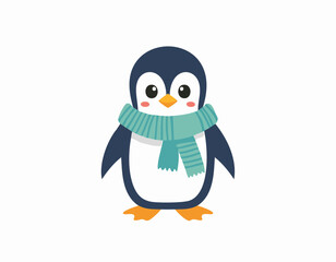 Obraz premium cute penguin with scarf