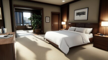 Modern Luxury Hotel Bedroom