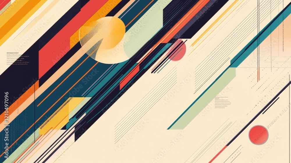 Poster create abstract graphic design featuring vibrant color palettes and plenty of copy space for text pl