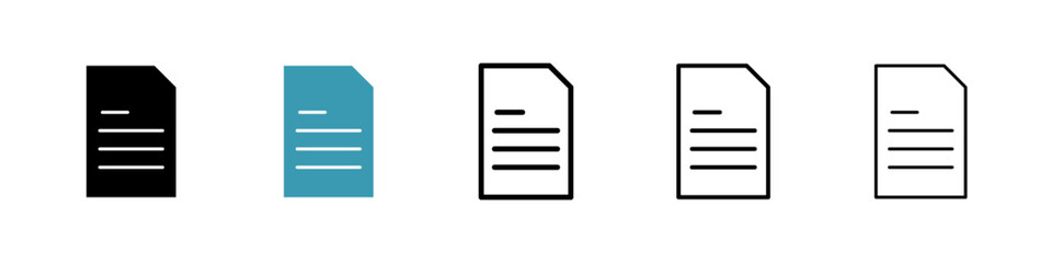 Document icons in black and blue set