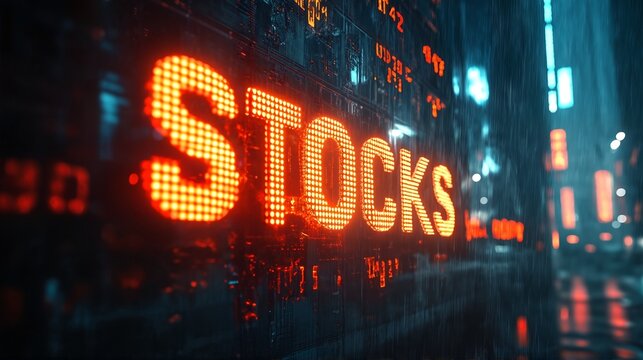 Stock Market Display Board.