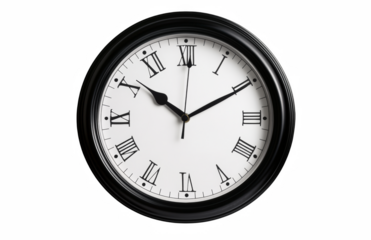 wall clock isolated on white