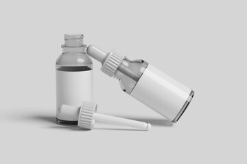 SERUM BOTTLE BLANK BACKGROUND
