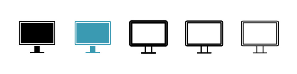 Desktop icons in black and blue set