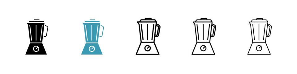 Blender icons in black and blue set