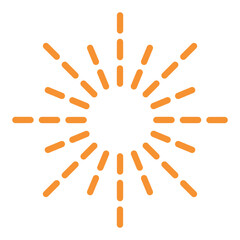 Golden sunburst icon vector, sunburst rays icon vector in flat trendy style illustration isolated on white background.